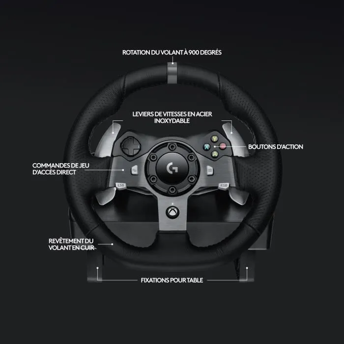 Logitech G920 Driving Force Volante de Carreras con Pedales para Xbox One y PC