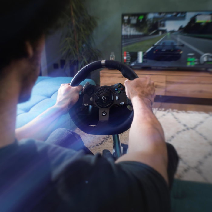 Logitech G920 Driving Force Volante de Carreras con Pedales, Negro