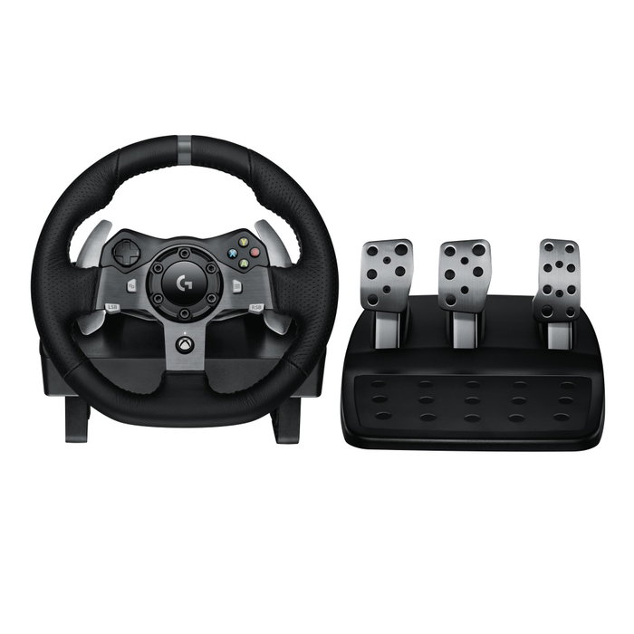 Logitech G920 Driving Force Volante de Carreras con Pedales, Negro