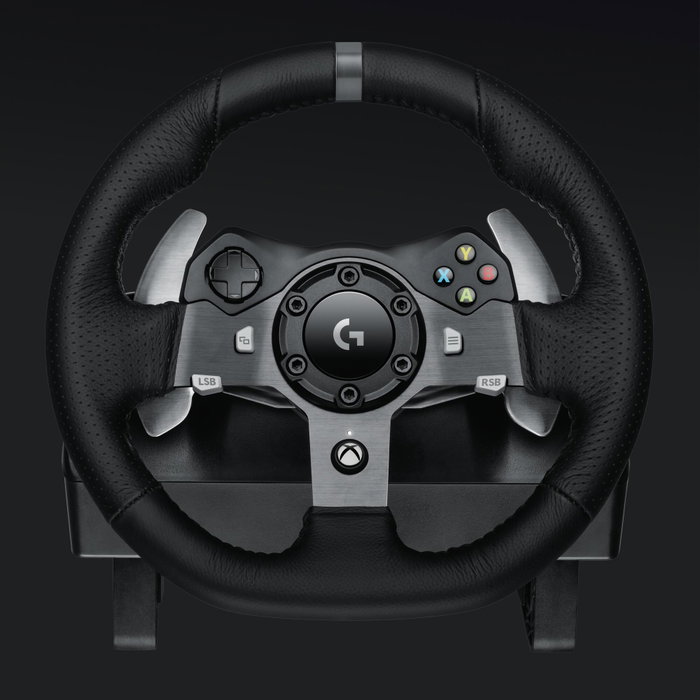 Logitech G920 Driving Force Volante de Carreras con Pedales, Negro