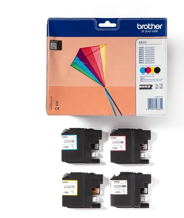 Brother LC-223VALBP Pack de 4 Cartuchos de Tinta Originales