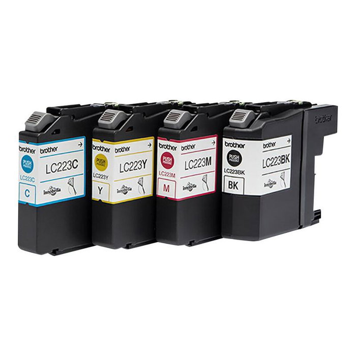 Brother LC223VALBP Pack de 4 Cartuchos de Tinta Original (Negro, Cian, Magenta, Amarillo)
