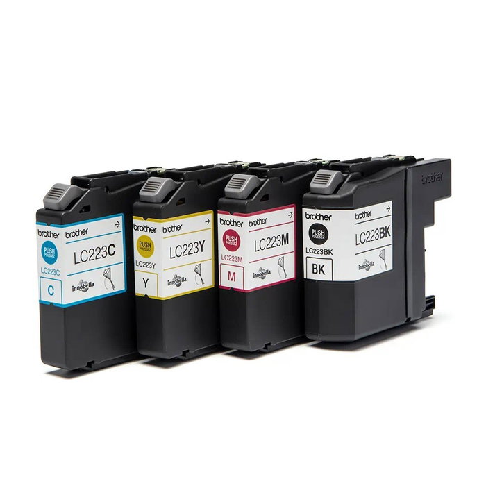 Brother LC223VALBP Pack de 4 Cartuchos de Tinta Original (Negro, Cian, Magenta, Amarillo)