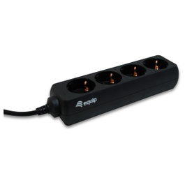 Equip 333281 Regleta de 4 salidas AC, Negro