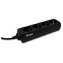 Equip 333281 Regleta de 4 salidas AC, Negro