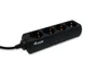 Equip 333281 Regleta/Adaptador de Cable 4 Tomas AC, 1.1 m, Tipo F (C14 IEC320 a Shuko), 2200 W, 100-240 V, Negro