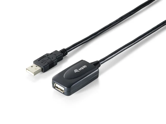 Equip Cable Extensor USB 2.0 Activo 15m Macho a Hembra Negro