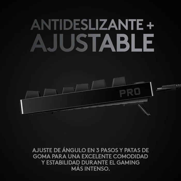 Logitech G Pro 920-010593 Teclado Gaming Mecánico Tenkeyless (TKL) USB Negro con Retroiluminación RGB, Interruptores GX Blue Clicky y Diseño QWERTY Español