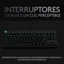 Logitech G Pro 920-010593 Teclado Gaming Mecánico Tenkeyless (TKL) USB Negro con Retroiluminación RGB, Interruptores GX Blue Clicky y Diseño QWERTY Español