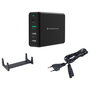 Conceptronic OZUL01B Cargador 4 Puertos 65W USB-PD