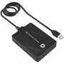 Conceptronic Hub USB 3.0 de 4 puertos con adaptador de corriente, Negro
