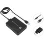 Conceptronic Hub USB 3.0 de 4 puertos con adaptador de corriente, Negro