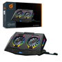 Conceptronic THYIA02B Soporte Refrigeración Portátil Gaming con Ventiladores RGB y LCD, Ajustable Ergonómico para Laptops hasta 17"
