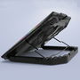 Conceptronic THYIA02B Soporte Refrigeración Portátil Gaming con Ventiladores RGB y LCD, Ajustable Ergonómico para Laptops hasta 17"