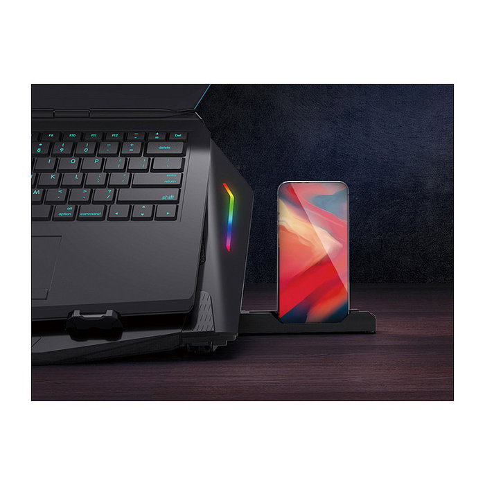 Conceptronic THYIA02B ERGO Cooling Pad con RGB y 2 ventiladores Conceptronic THYIA02B ERGO Cooling Pad con RGB y 2 ventiladores