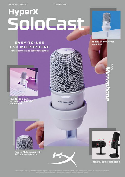 HP Micrófono USB, Cardioide, Sensor Táctil de Silencio, Creadores de Contenido, Negro HP Micrófono USB, Cardioide, Sensor Táctil de Silencio, Creadores de Contenido, Negro
