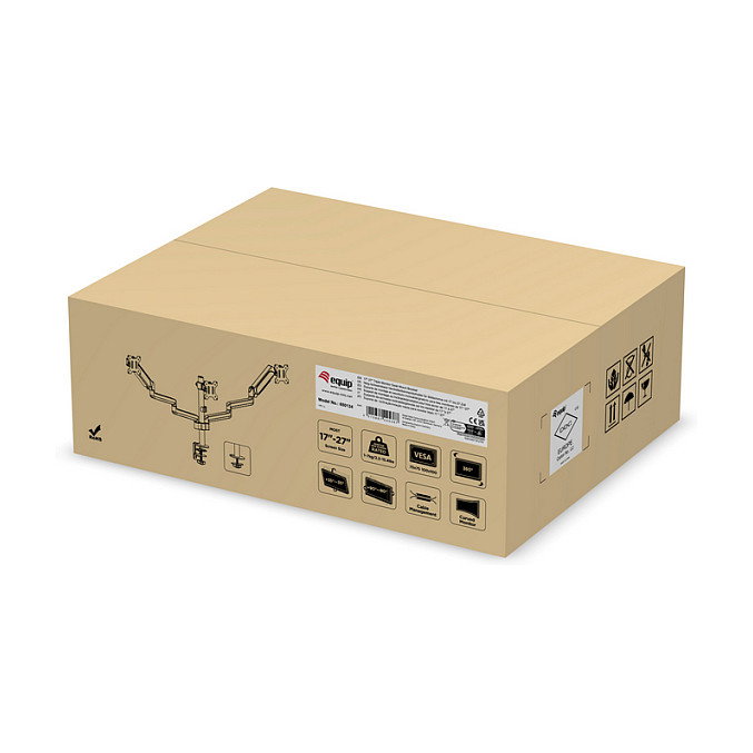 Equip Soporte para tres monitores 17-27 pulgadas con resorte de gas