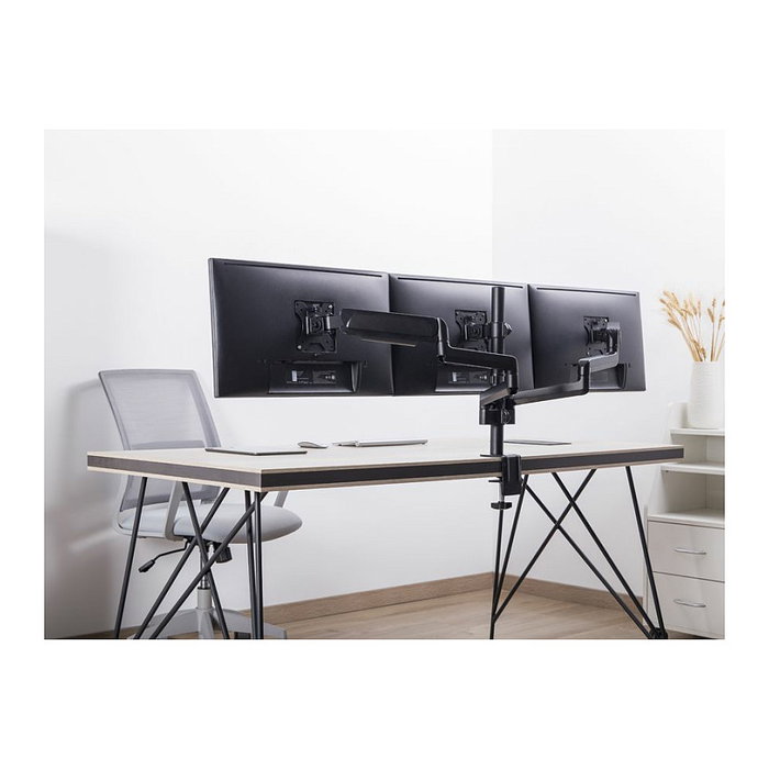 Equip Soporte para tres monitores 17-27 pulgadas con resorte de gas