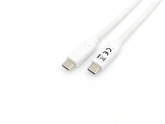 Equip Cable USB-C a USB-C Macho 3.2 Gen 1 (5 Gbps) 2 Metros para Carga Rápida PD 60W y Datos, Color Blanco, 128362