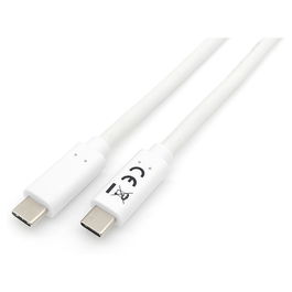 EQUIP 128362 Cable USB-C a USB-C 3.2 Gen 1 Macho/Macho 2 metros Blanco 60W PD