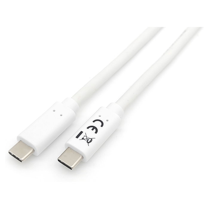 EQUIP 128362 Cable USB-C a USB-C 3.2 Gen 1 Macho/Macho 2 metros Blanco 60W PD EQUIP 128362 Cable USB-C a USB-C 3.2 Gen 1 Macho/Macho 2 metros Blanco 60W PD