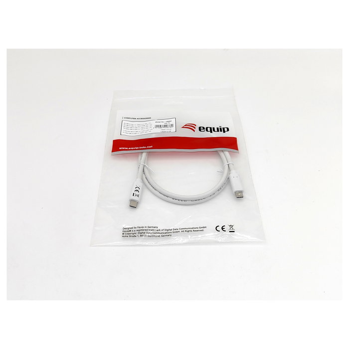 EQUIP 128362 Cable USB-C a USB-C 3.2 Gen 1 Macho/Macho 2 metros Blanco 60W PD EQUIP 128362 Cable USB-C a USB-C 3.2 Gen 1 Macho/Macho 2 metros Blanco 60W PD