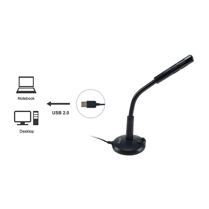 Equip Micrófono de Sobremesa Life Omnidireccional USB con Brazo Flexible Equip Micrófono de Sobremesa Life Omnidireccional USB con Brazo Flexible