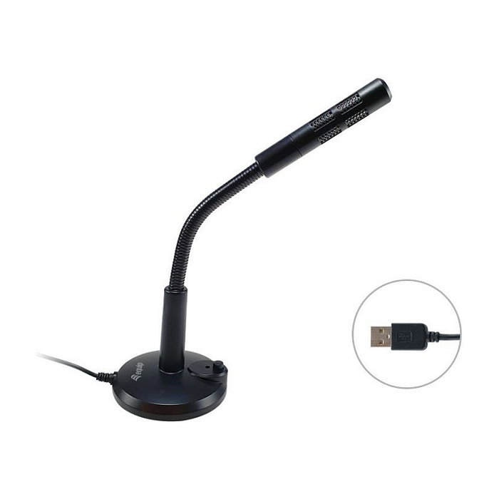 Equip Micrófono de Sobremesa Life Omnidireccional USB con Brazo Flexible Equip Micrófono de Sobremesa Life Omnidireccional USB con Brazo Flexible