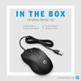HP Ratón Con Cable 100, Ratón Ergonómico Ambidiestro para Uso Diario, Fácil Configuración, Movimientos Fluidos