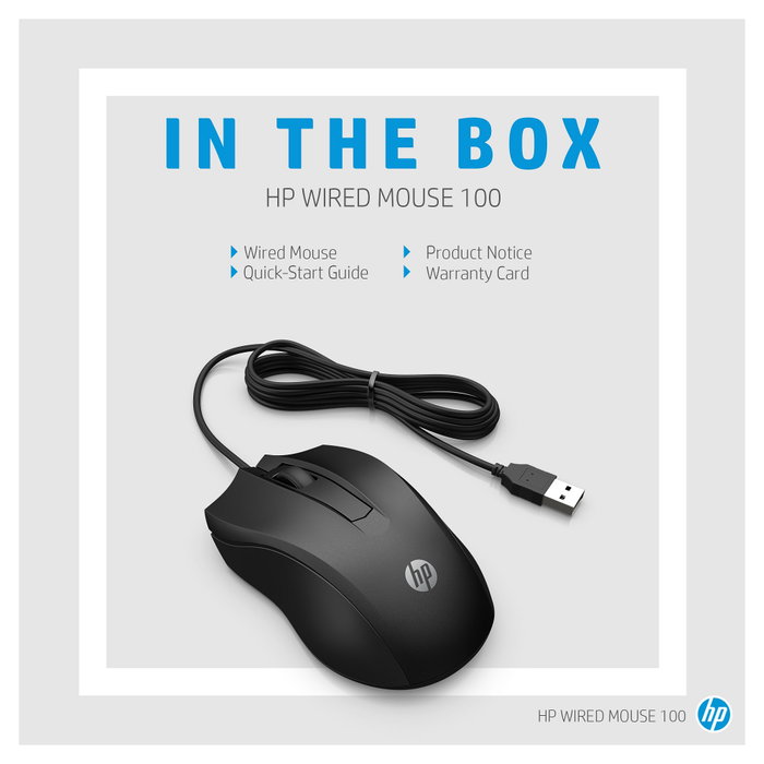 HP Wired Mouse 100 Negro HP Wired Mouse 100 Negro