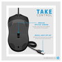 HP Wired Mouse 100 Negro