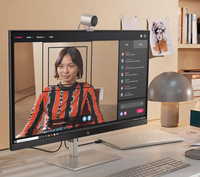 HP 950 Webcam Ultra HD 4K - Cámara Web Full HD para Streaming y Videollamadas