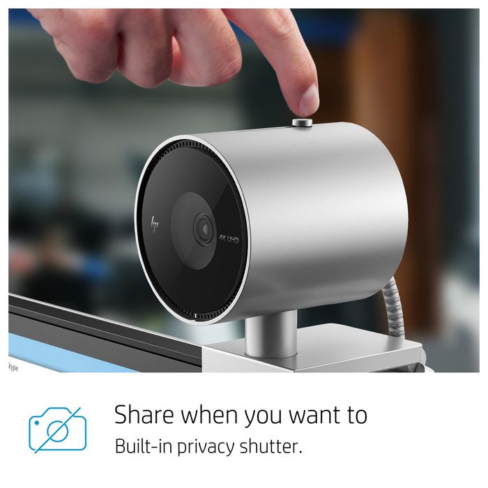 HP 950 Webcam Ultra HD 4K - Cámara Web Full HD para Streaming y Videollamadas