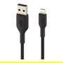 Belkin CAA002BT0MBK Cable de Carga y Sincronización Lightning a USB A, MFi, 15 cm, Negro