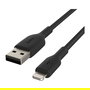 Belkin CAA002BT0MBK Cable de Carga y Sincronización Lightning a USB A, MFi, 15 cm, Negro