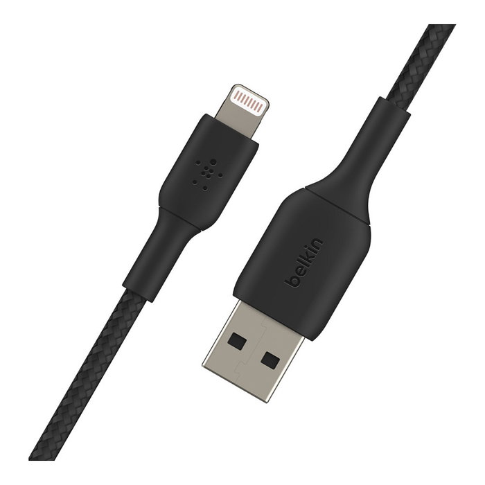 Belkin CAA002BT0MBK Cable de Carga y Sincronización Lightning a USB A, MFi, 15 cm, Negro