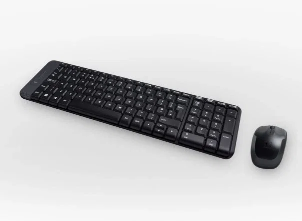 Logitech MK220 Combo Inalámbrico con Teclado Portugués y Ratón, Negro