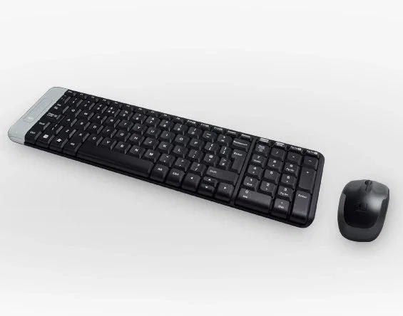 Logitech MK220 Combo Inalámbrico con Teclado Portugués y Ratón, Negro