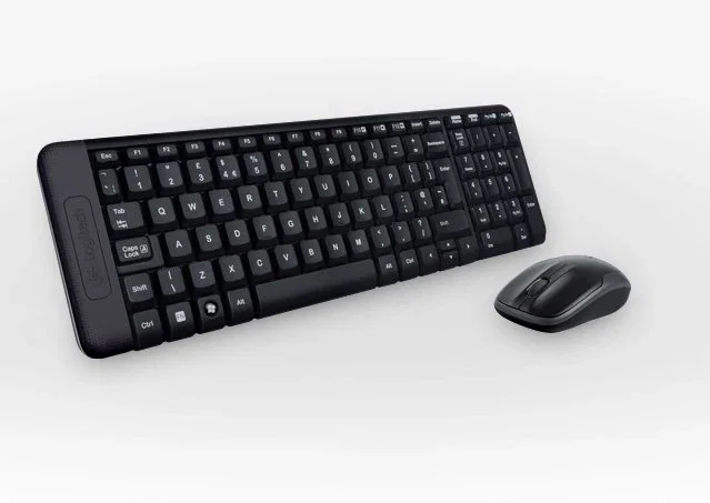 Logitech MK220 Combo Inalámbrico con Teclado Portugués y Ratón, Negro