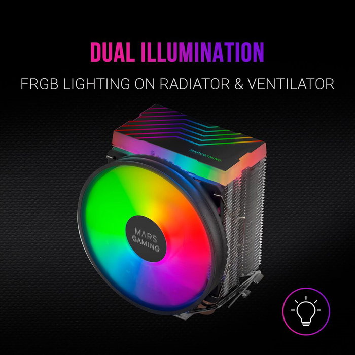 Mars Gaming MCPU33 Disipador de CPU con Iluminación Dual FRGB y 140W TDP Mars Gaming MCPU33 Disipador de CPU con Iluminación Dual FRGB y 140W TDP