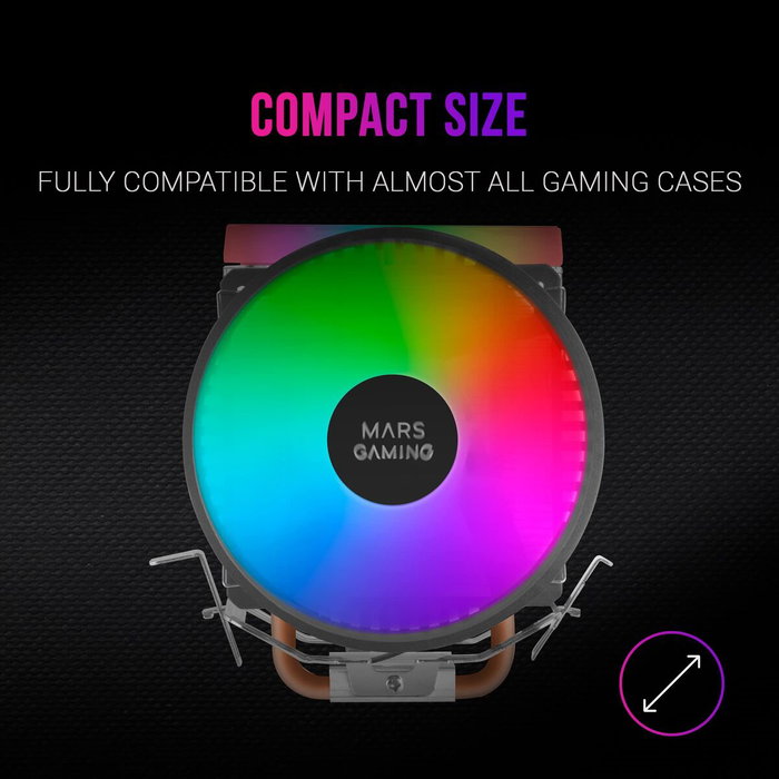Mars Gaming MCPU33 Disipador de CPU con Iluminación Dual FRGB y 140W TDP Mars Gaming MCPU33 Disipador de CPU con Iluminación Dual FRGB y 140W TDP