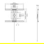 EQUIP Soporte de Pared para TV (Braso) 37"-80" (94-203 cm) Universal, Giratorio, Hasta 50 kg, sw lite
