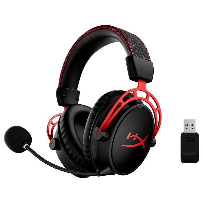 HP Cloud Alpha Wireless Gaming Headset Auriculares Inalámbricos Gaming Sonido Virtual 7.1 Surround DTS Headphone:X Over-Ear Negro Rojo