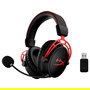 HP Cloud Alpha Wireless Gaming Headset Auriculares Inalámbricos Gaming Sonido Virtual 7.1 Surround DTS Headphone:X Over-Ear Negro Rojo