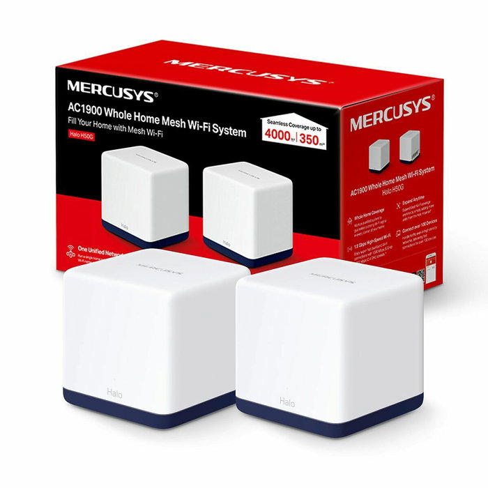 Mercusys Halo H50G AC1900 Sistema Wi-Fi Mesh (Pack de 2) Mercusys Halo H50G AC1900 Sistema Wi-Fi Mesh (Pack de 2)