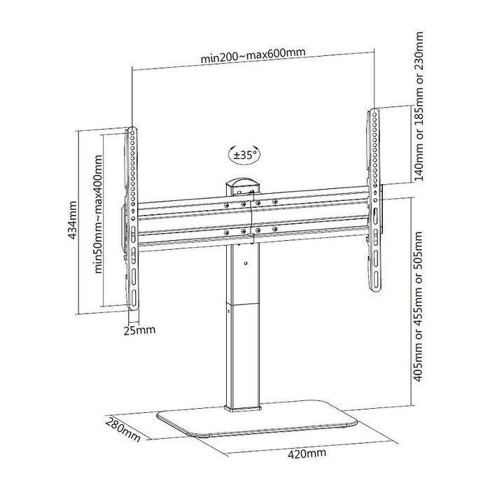Equip Soporte de mesa para TV 37-70 pulgadas 650612
