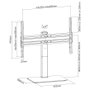 Equip Soporte Mesa 650612 para Escritorio Negro, Hasta 70" y 40kg, VESA 200x200 a 600x400mm