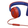 JBL JR310 Auriculares de Diadema Alámbricos Circumaurales con Micrófono Integrado para Música - Color Rojo