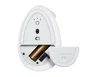 Logitech Lift Vertical Wireless Mouse White Bluetooth RF Ergonomic Right-Handed Office