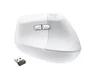 Logitech Lift Vertical Wireless Mouse White Bluetooth RF Ergonomic Right-Handed Office